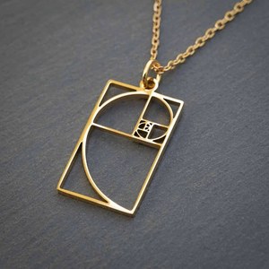 Fibonacci spiral necklace