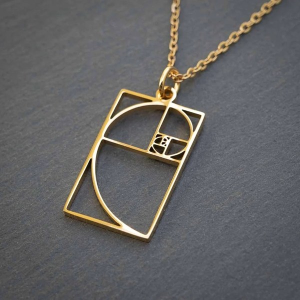 Fibonacci spiral necklace