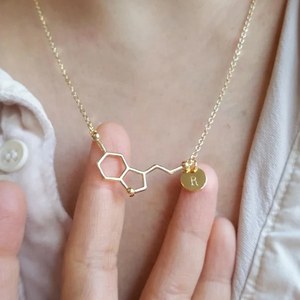 Serotonin molecule necklace