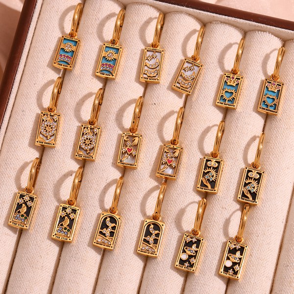 Tarot charm hoops, photo 2